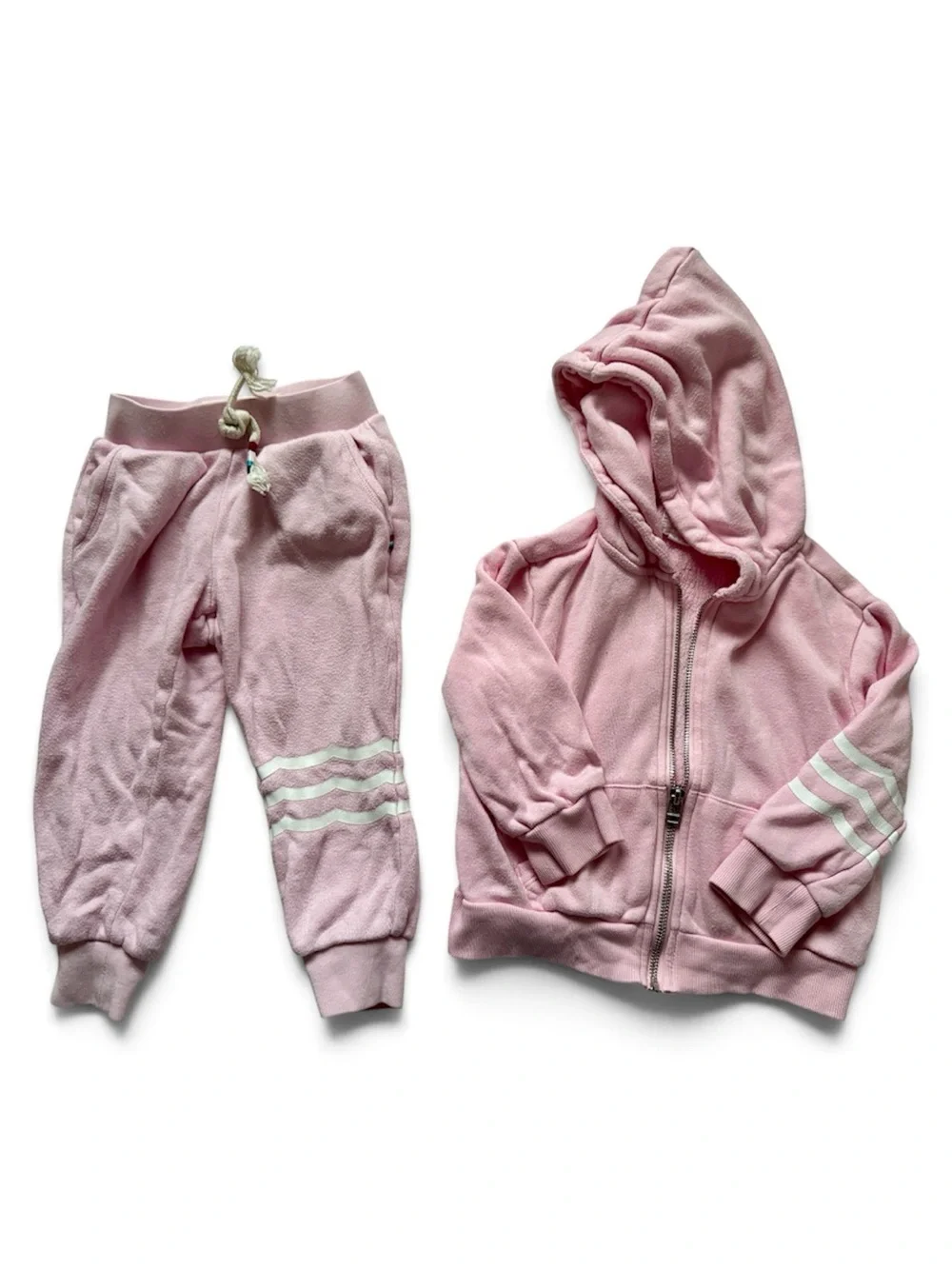 Sol Angeles 2T Pink Waves Hoodie Jogger Set Girls Toddler Zip Sweatshirt Pants